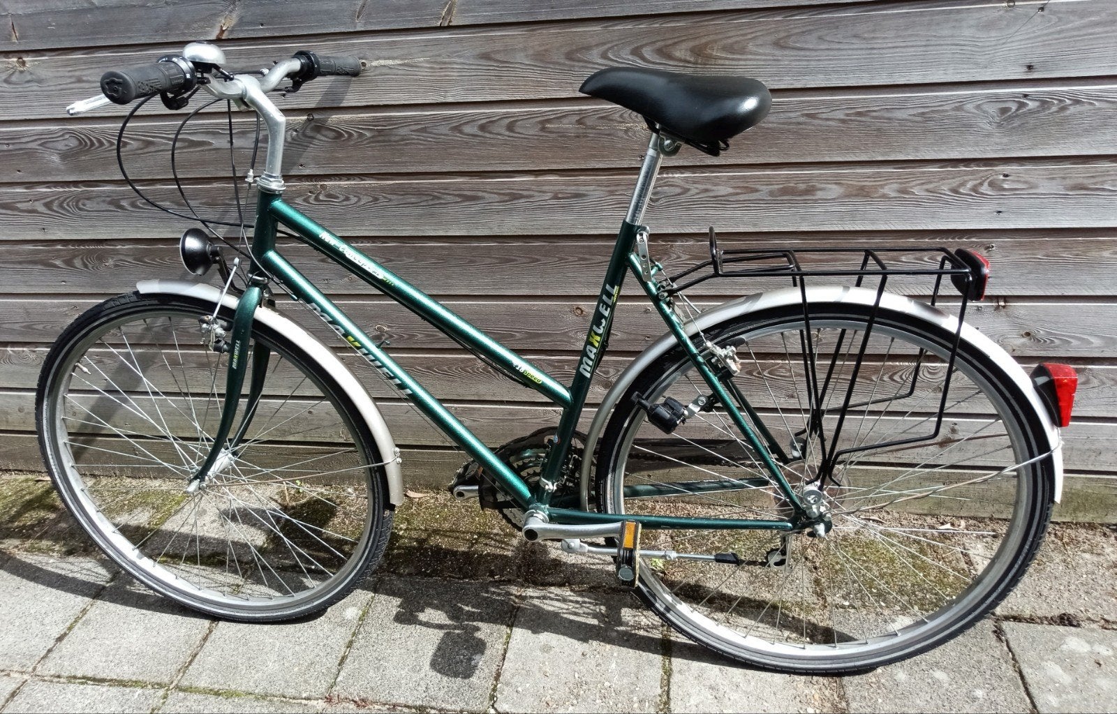 Maxwell New Concept stadsfiets - groen -18 versnellingen, Fietsen en Brommers, Gebruikt, Velgrem, Versnellingen, 50 tot 53 cm