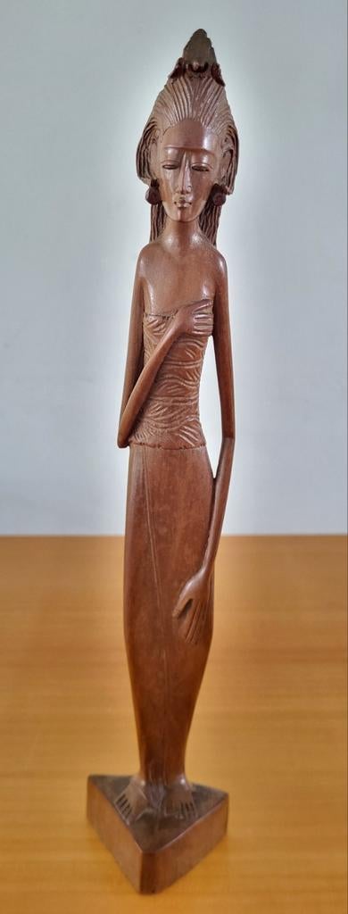 Vintage handgesneden Pita Maha stijl Balinees beeld., Antiek en Kunst, Ophalen of Verzenden, Handgemaakt, 20 - 50 cm, Beeld