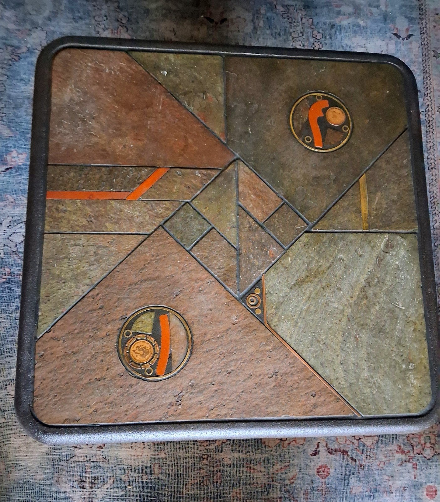 Prachtige Brutalistische Paul Kingma  Salontafel (60x60), Antiek en Kunst, Ophalen