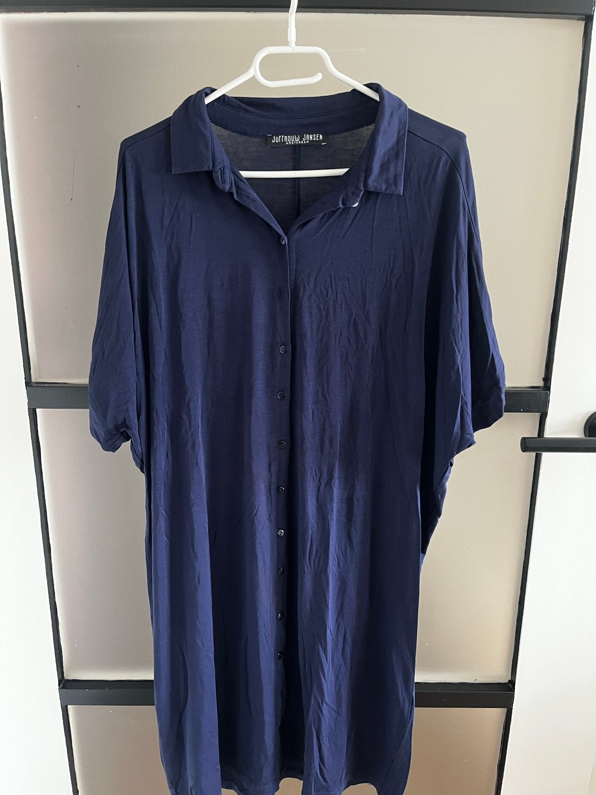 Juffrouw Jansen Amsterdam jurk maat XL, Blauw, Maat 46/48 (XL) of groter, Ophalen of Verzenden, Zo goed als nieuw
