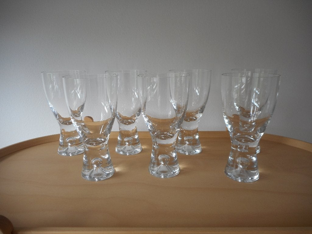 Glazen IIttala witte wijnglazen Tapio Wirkkala 7 stuks, Antiek en Kunst, Antiek | Glas en Kristal, Ophalen of Verzenden