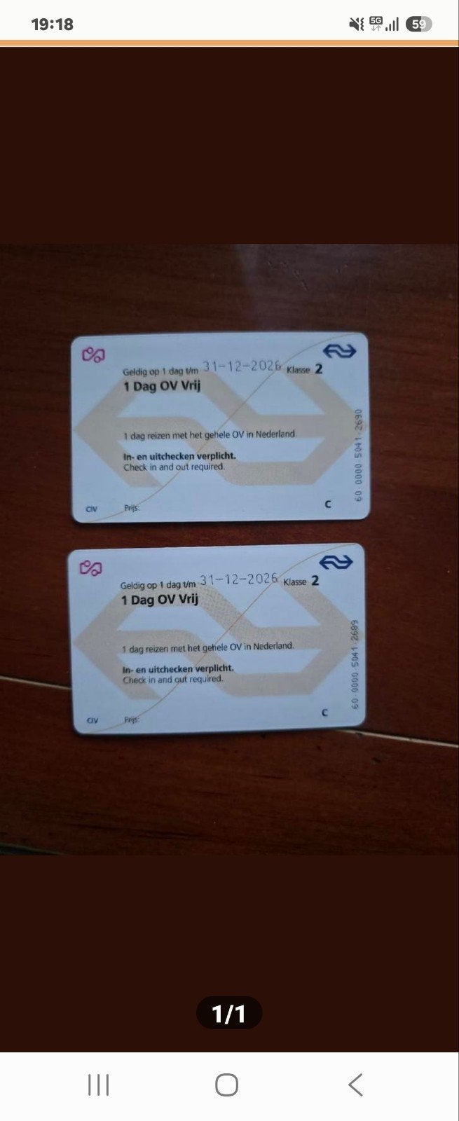 Ns dagkaarten 2, Twee personen