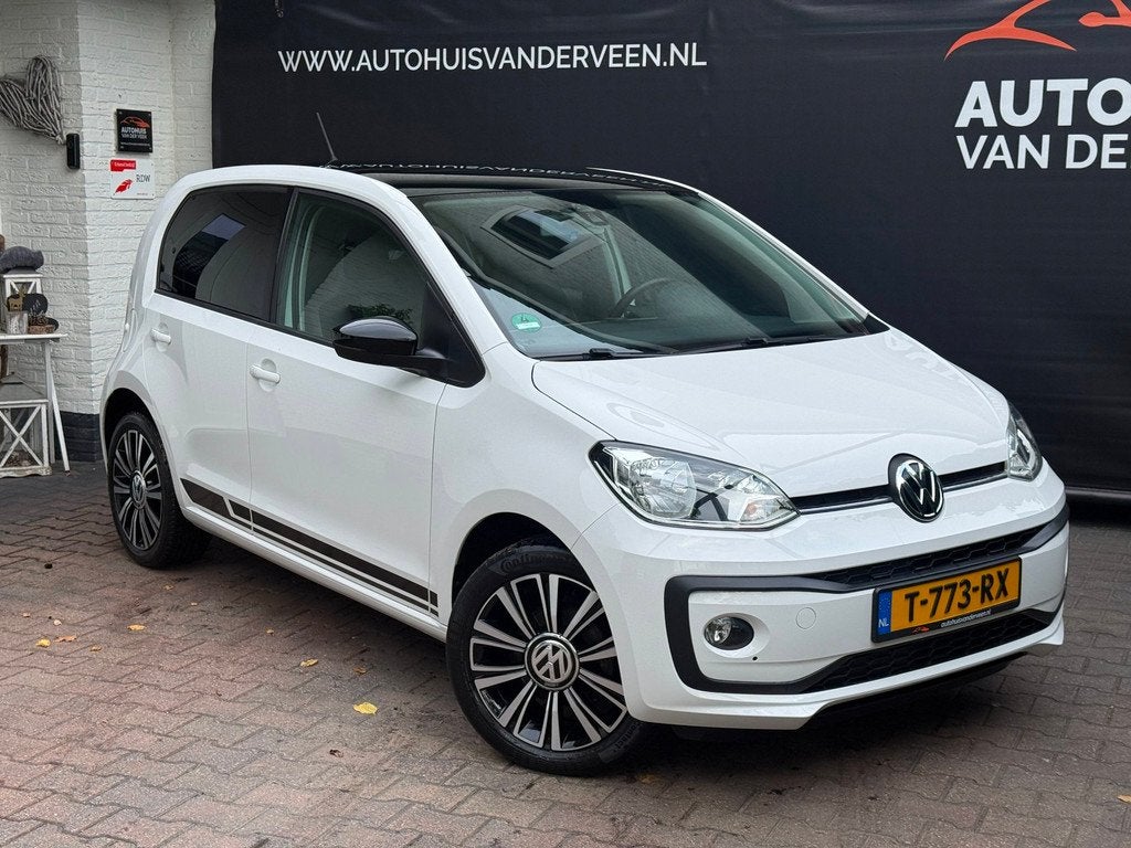 Volkswagen UP! 1.0 BMT High Up! Cruise/PDC/CAirco/Soundsyste, Auto's, Volkswagen, Gebruikt, 840 kg, 4 stoelen, Leder en Stof