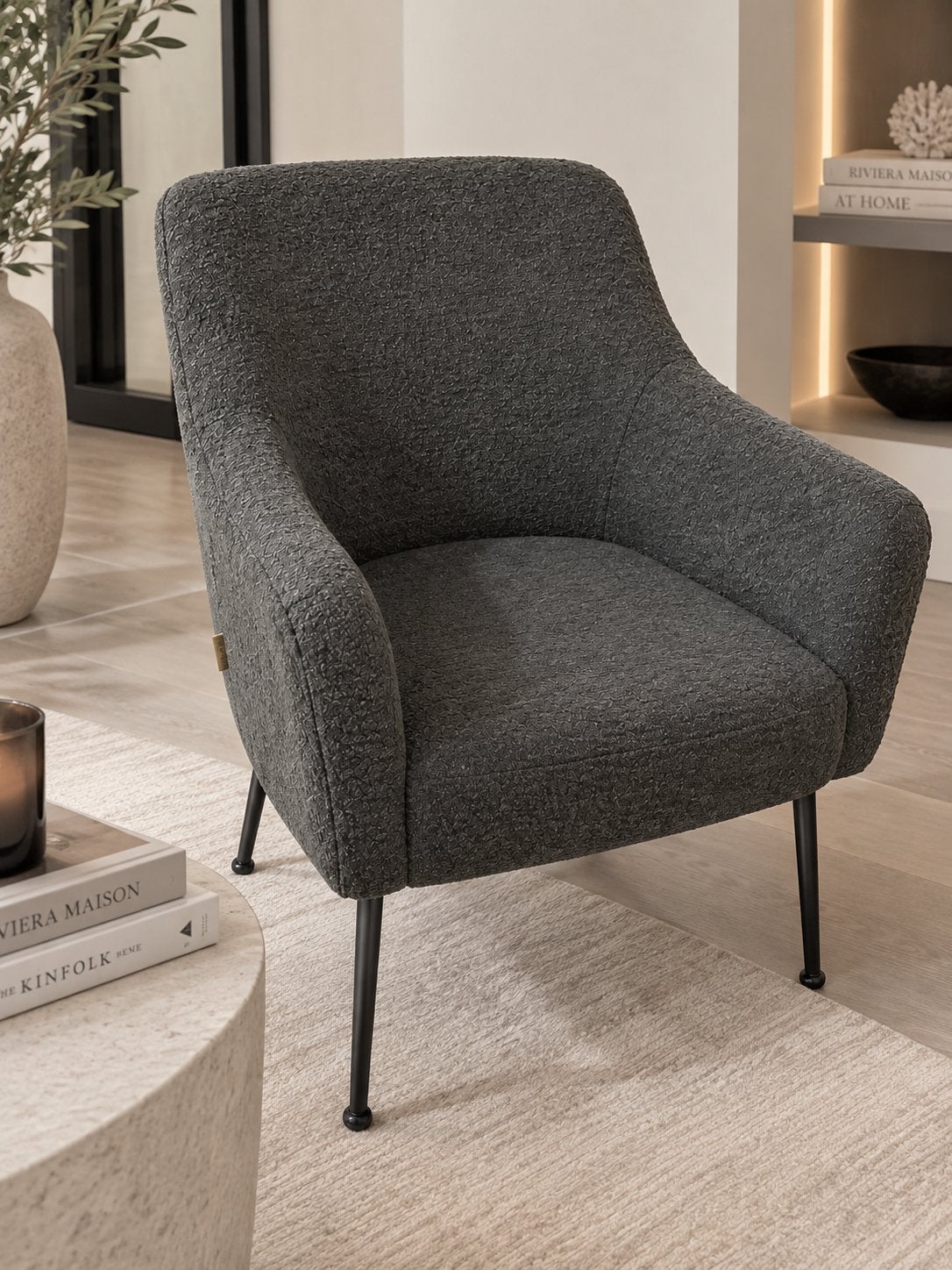 Riviéra maison fauteuil, Huis en Inrichting, 75 tot 100 cm, Ophalen of Verzenden, Zo goed als nieuw, Stof