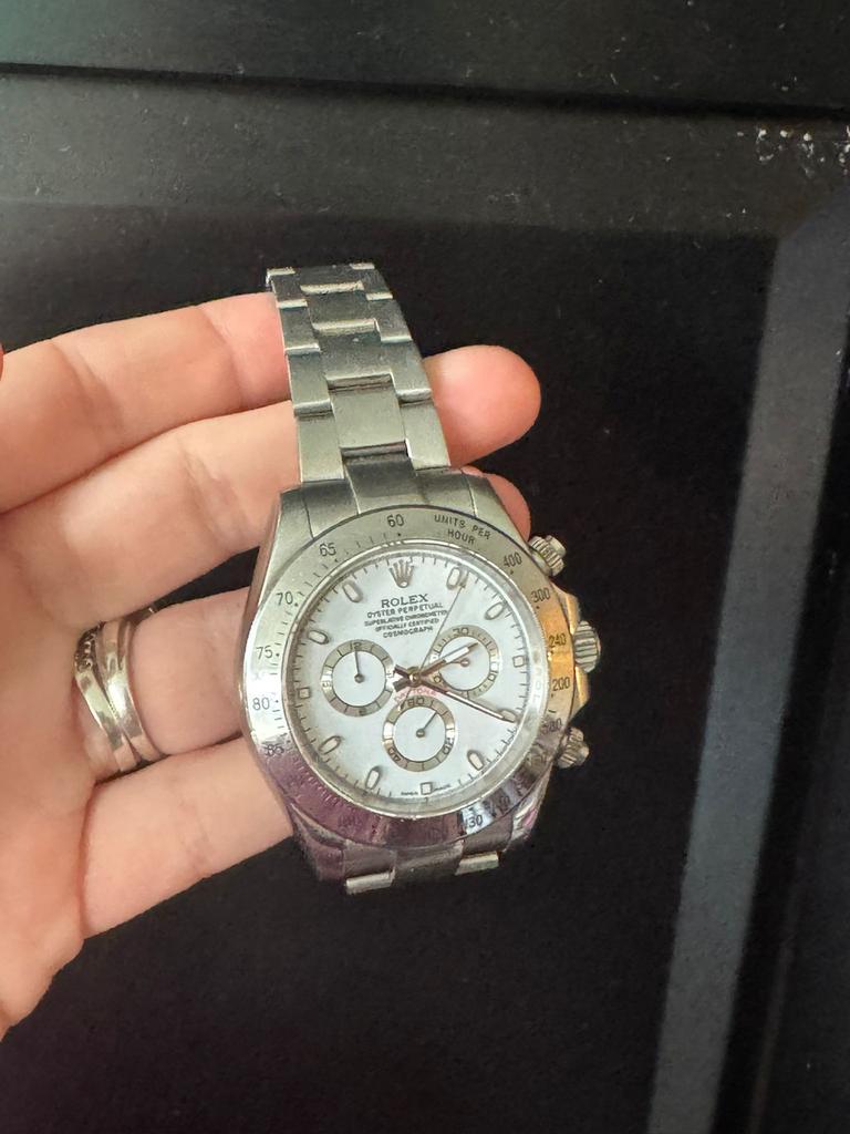 Rolex Daytona horloge – zilverkleurig – vintage look, Ophalen of Verzenden, Zo goed als nieuw, Staal, Rolex