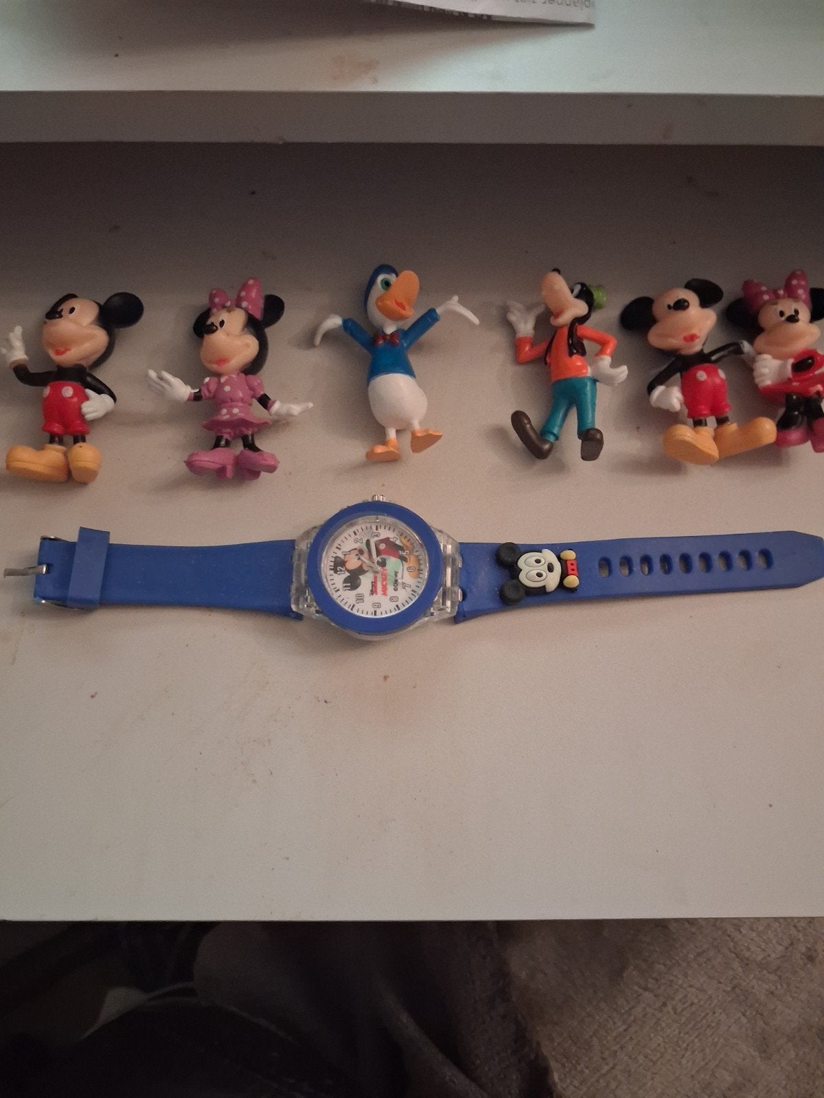 Disney Figuren en Horloge Set, Ophalen of Verzenden, Mickey Mouse, Beeldje of Figuurtje