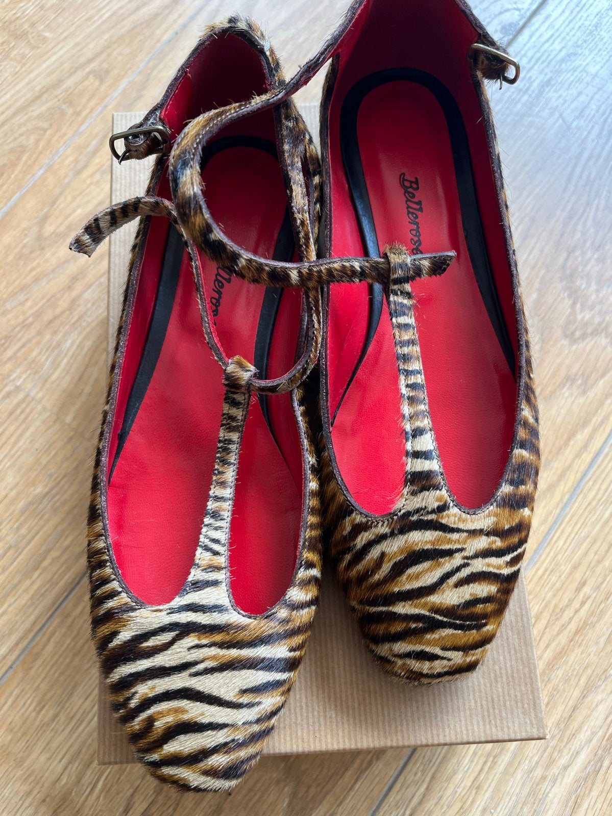 Bellerose Ballerina's met tijgerprint - Maat 38, Bruin, Nieuw, Ballerina's, Ophalen of Verzenden