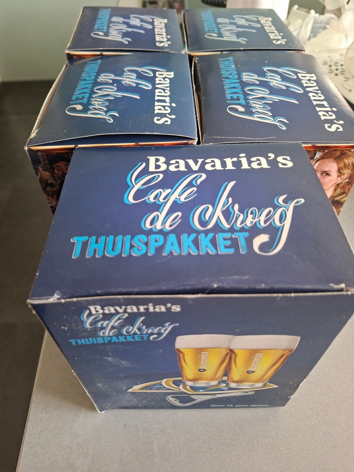 Bavaria's Café de Kroeg Thuispakket - Glazen en Viltjes, Ophalen, Nieuw, Glas of Glazen, Bavaria