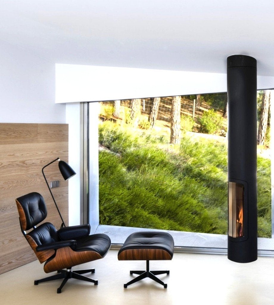 Exclusieve Hangende en Draaibare Focus Slimfocus Houtkachel, Ophalen of Verzenden, Zo goed als nieuw, Hangende haard, Houthaard