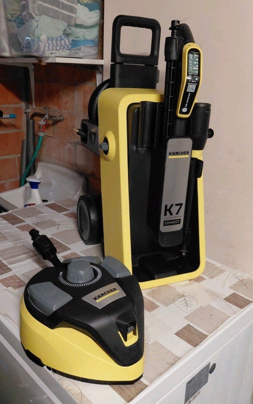 karcher k7 model 2026.  als nieuw met terrasreiniger, Tuin en Terras, Ophalen, Zo goed als nieuw, Elektrisch