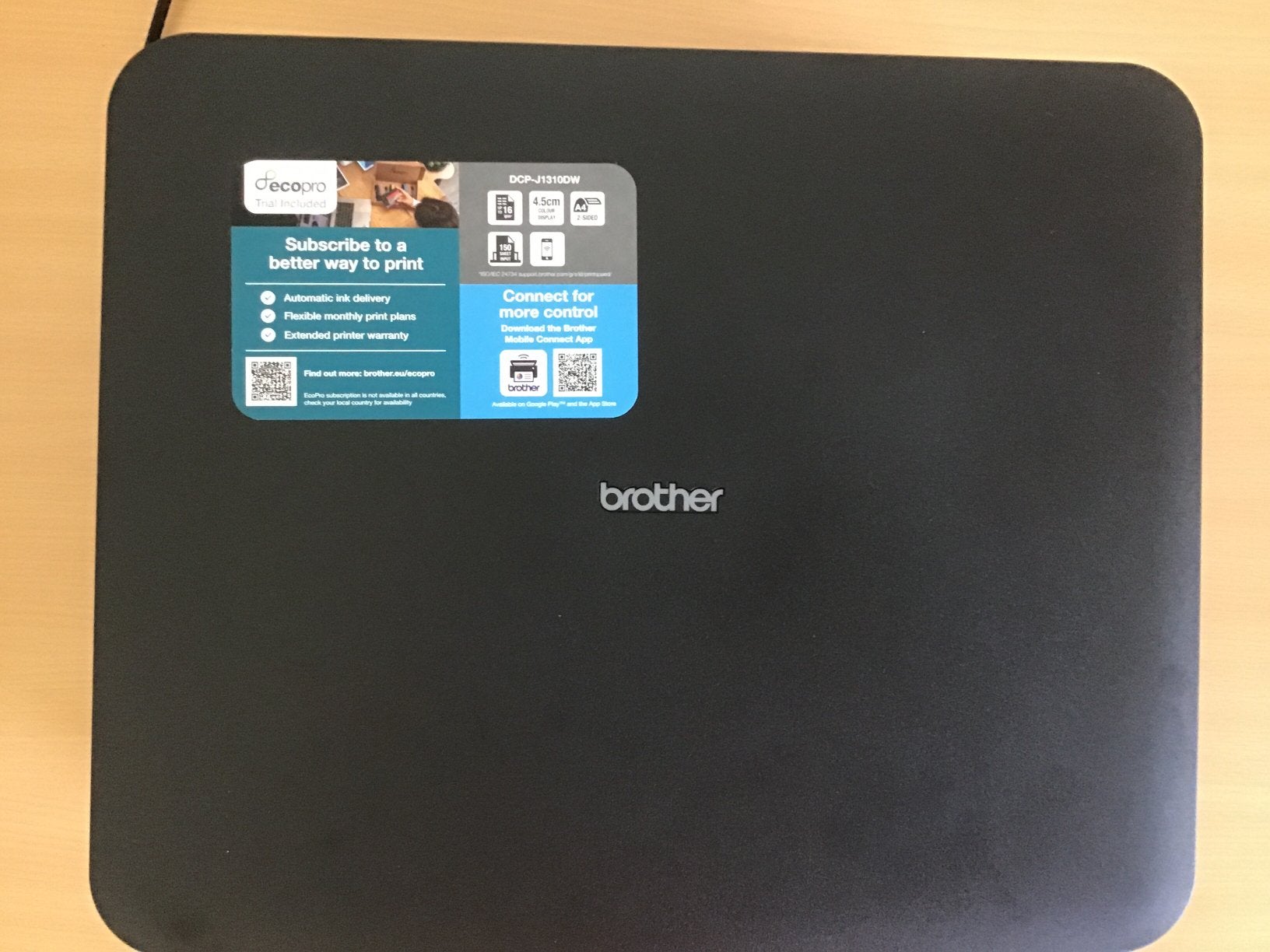 “Brother DCP-J1310DW printer, zo goed als nieuw, zwart,, Ophalen, Zo goed als nieuw