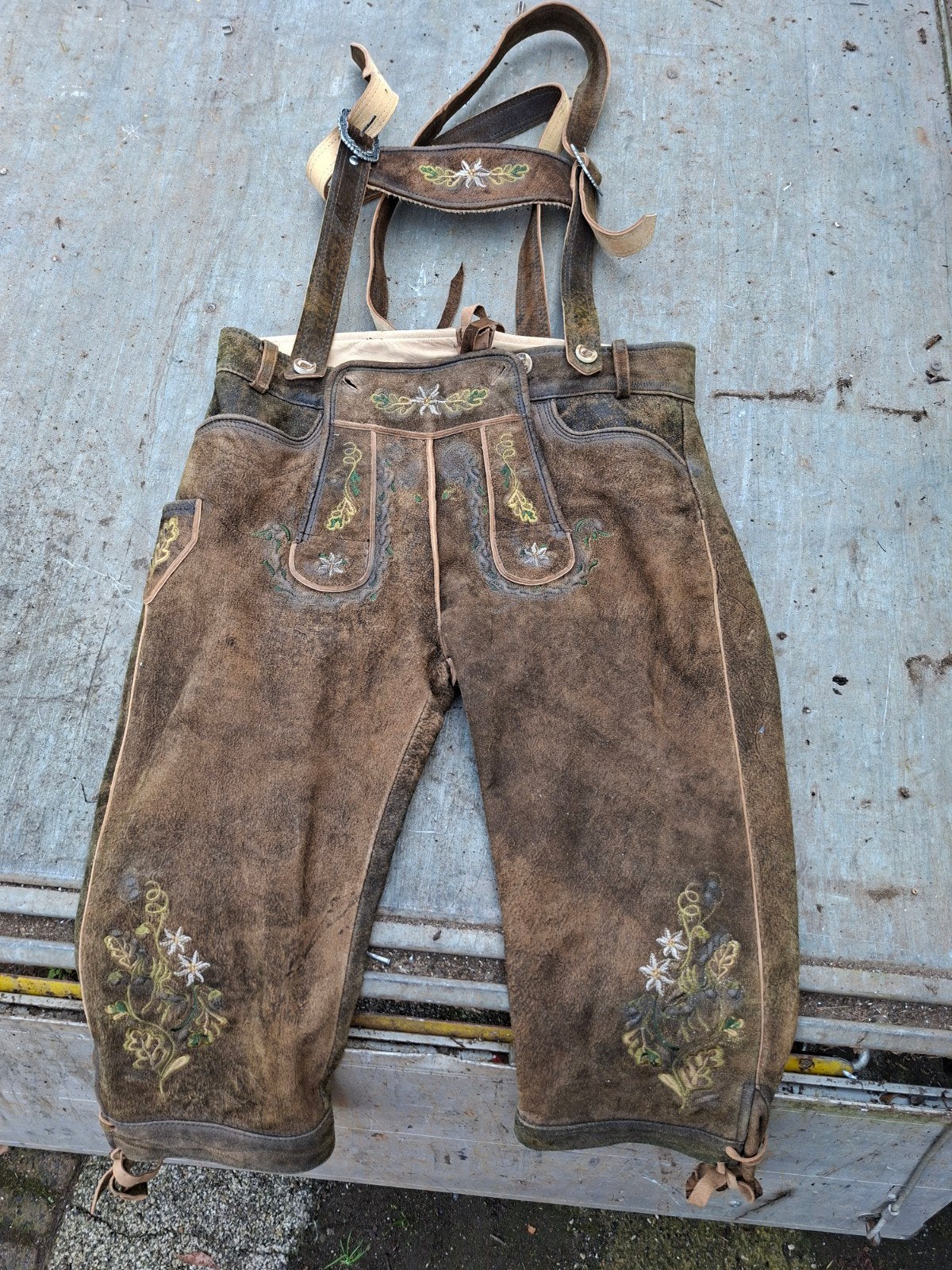 Alpin Lederhose Maat 50 - Originele Klederdracht, Kleding | Heren, Bruin, Maat 48/50 (M), Alpin, Ophalen of Verzenden