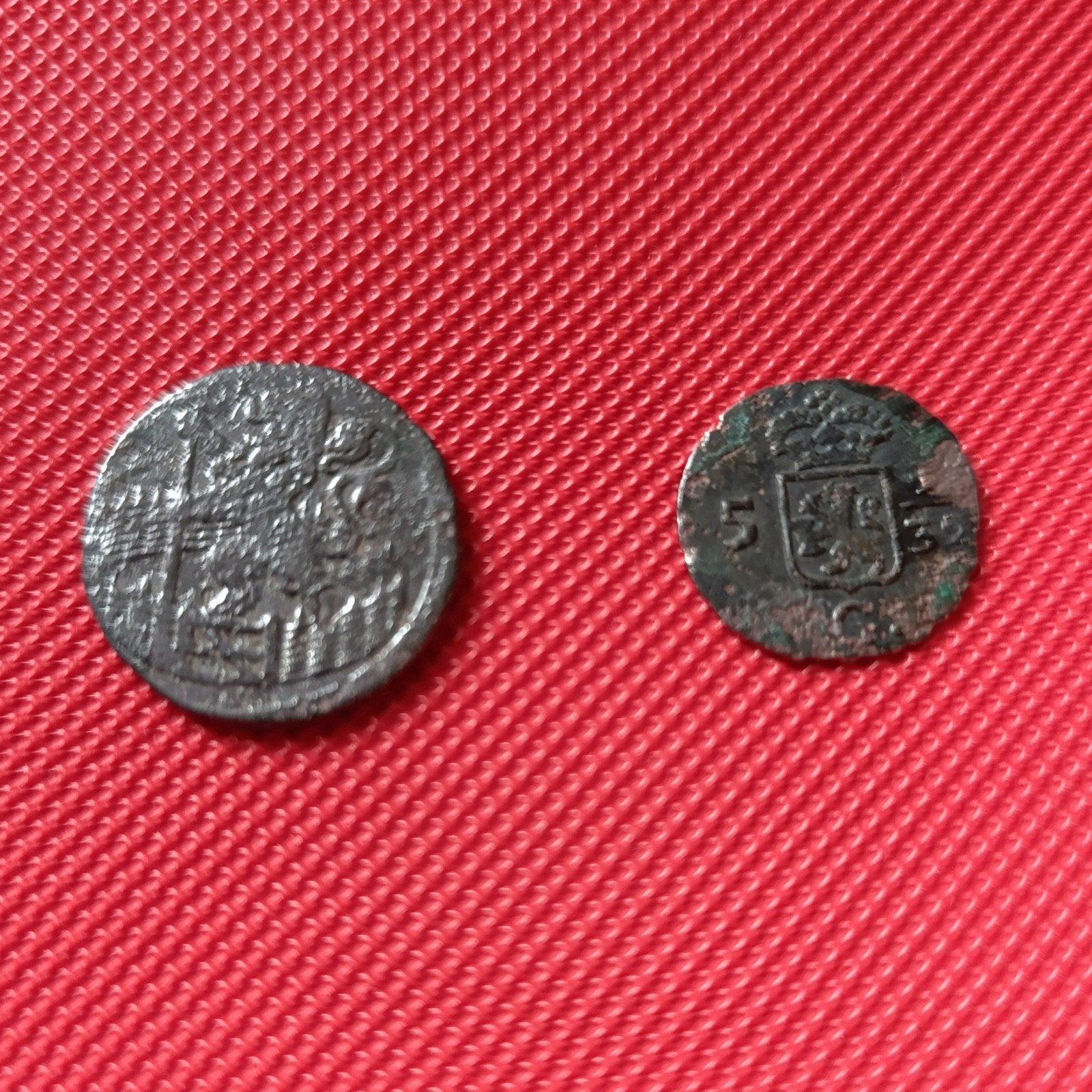 Hollandia 1752 duit & halve duit Batavia 1809, Verzenden, Vóór koninkrijk, Overige waardes, Zilver
