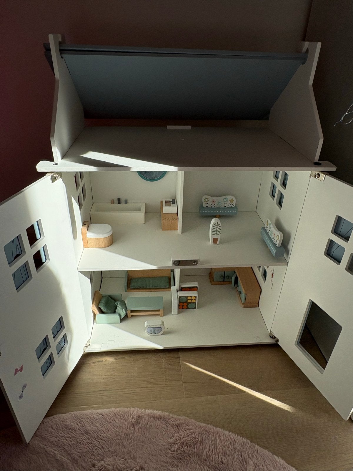 Little Dutch Houten Poppenhuis met Meubels, Ophalen, Gebruikt, Poppenhuis