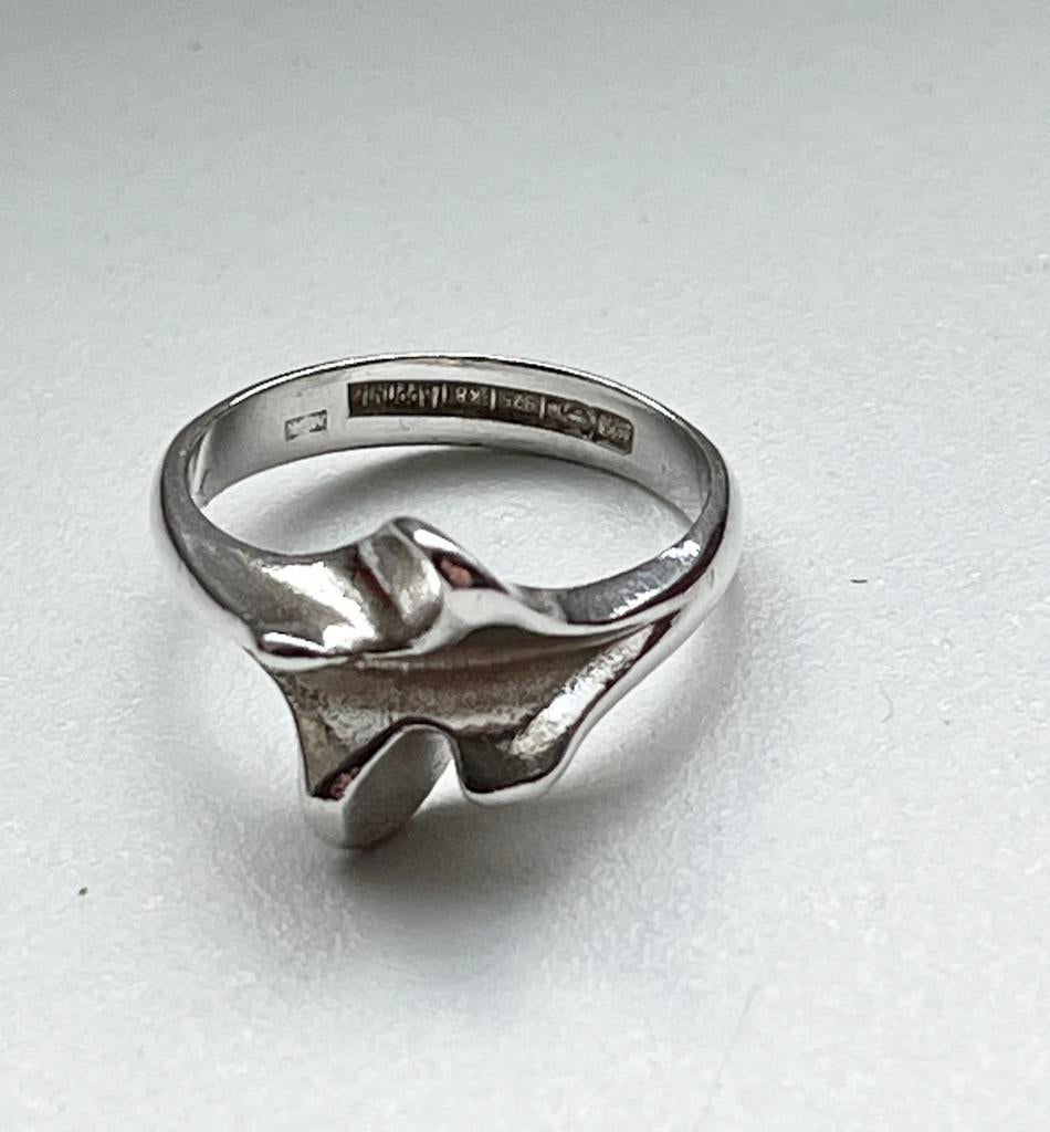 Lapponia Finland 925 zilveren ring, 1987 (K8), maat 17.5, Sieraden, Tassen en Uiterlijk, Antieke sieraden, Ophalen of Verzenden