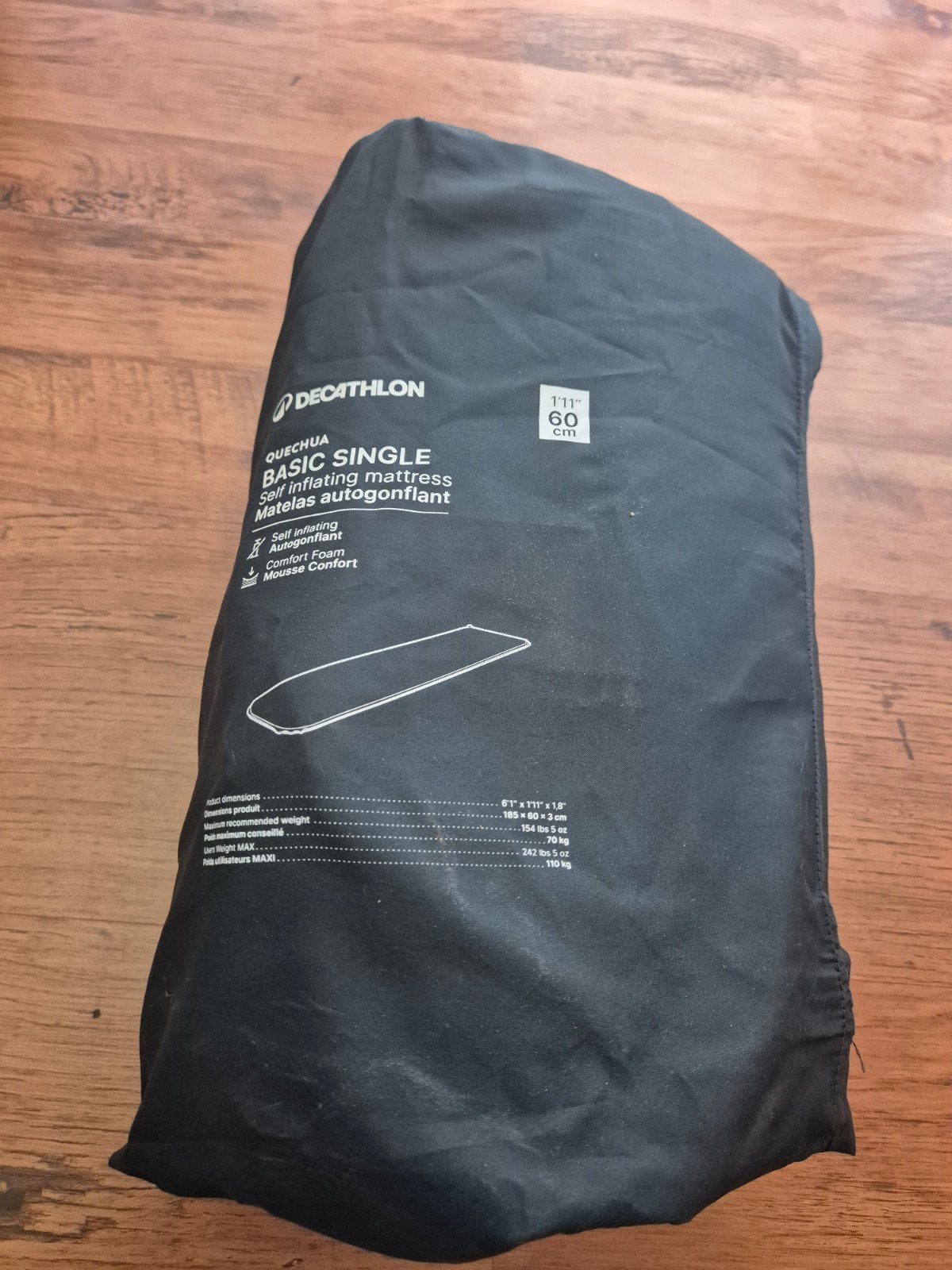 decathlon opblaasbaar camping matje basic singel, Ophalen, Zo goed als nieuw