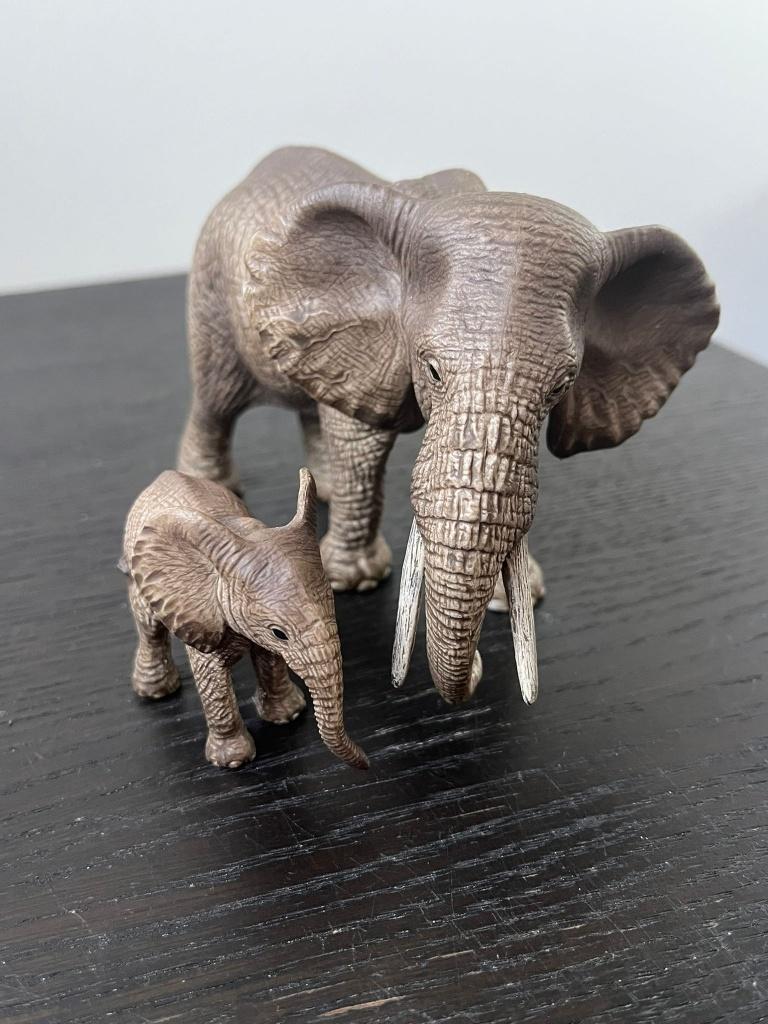 Schleich wildlife olifenten moeder + kind, Ophalen, Zo goed als nieuw