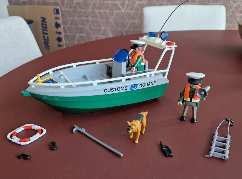 Playmobil 4471 douaneboot kustwacht, Ophalen of Verzenden, Gebruikt