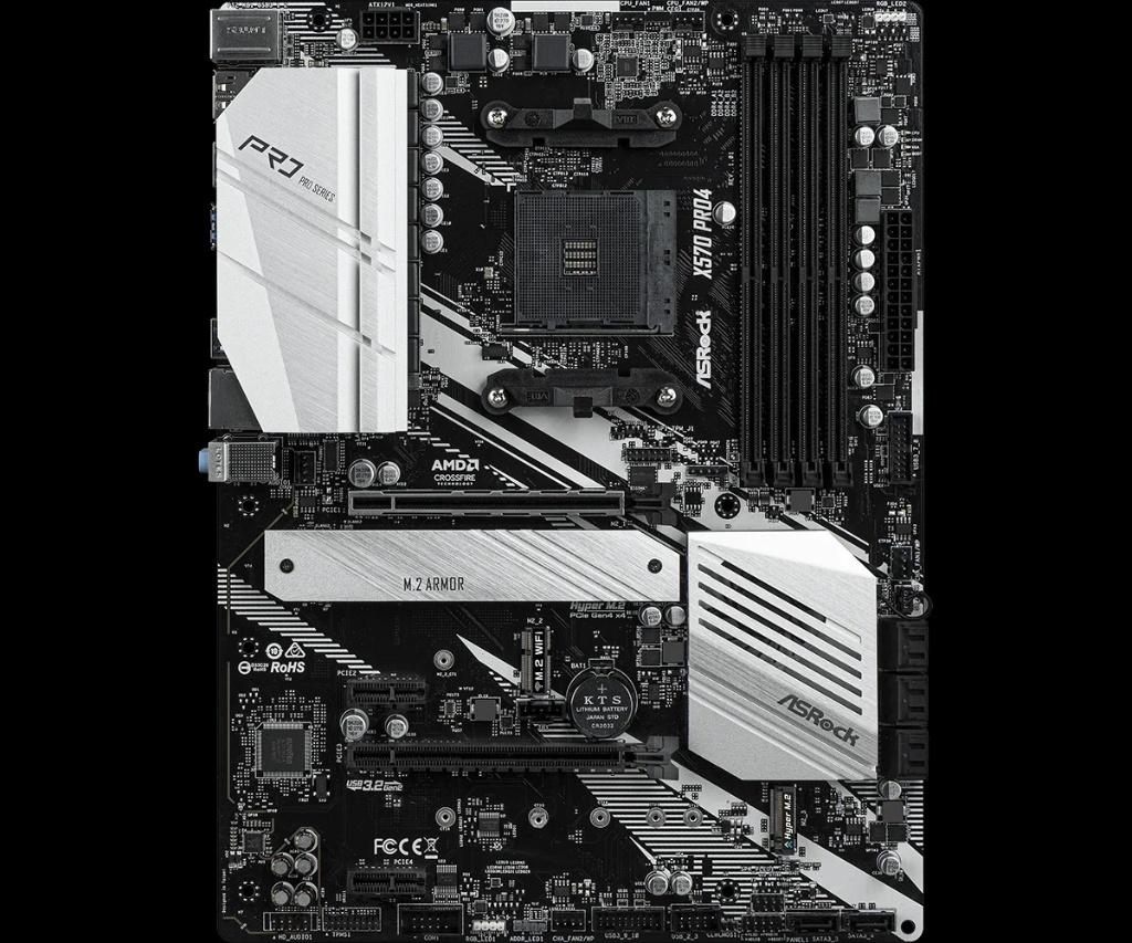 ASROCK X570 Pro 4 Moederbord met Socket AM4, Ophalen of Verzenden, Gebruikt, DDR4