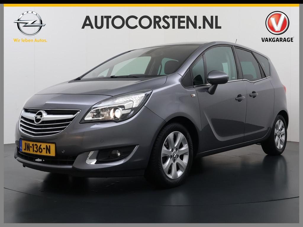 Opel Meriva 1.4T 120pk Leer Trekhaak Navi Ecc Stoel+Stuurver, Auto's, Opel, Bedrijf, Te koop, Meriva, ABS, Airbags, Airconditioning