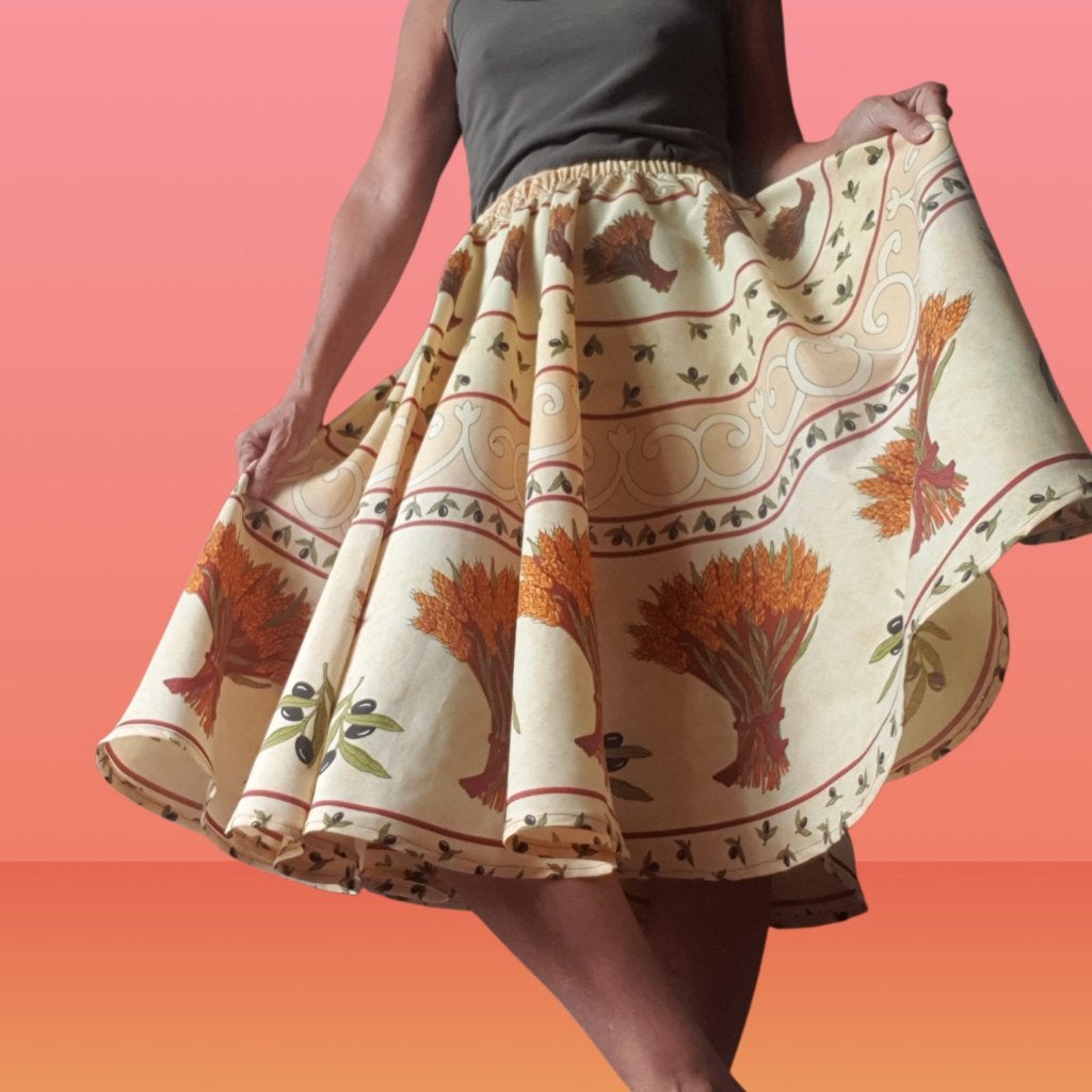 Provencaalse cirkel rok swing rok past mt 40 tm 46 NIEUW, Kleding | Dames, Maat 38/40 (M), Overige kleuren, -, Handgemaakt