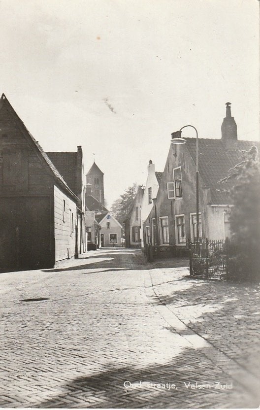 Velsen Zuid bij IJmuiden oud straatje 1965, Ophalen of Verzenden, 1960 tot 1980, Gelopen, Noord-Holland