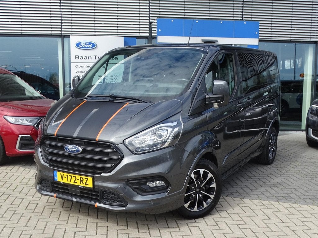 Ford Transit Custom 310 L1H12.0 TDCI 170pk Sport DC Automaat, Auto's, 12 maanden, Gebruikt, 4 cilinders, Leder en Stof