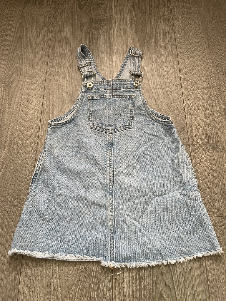 zara meisjes tuinpak spijker denim jurk dress mt 116, Meisje, Ophalen of Verzenden, Zo goed als nieuw, Zara