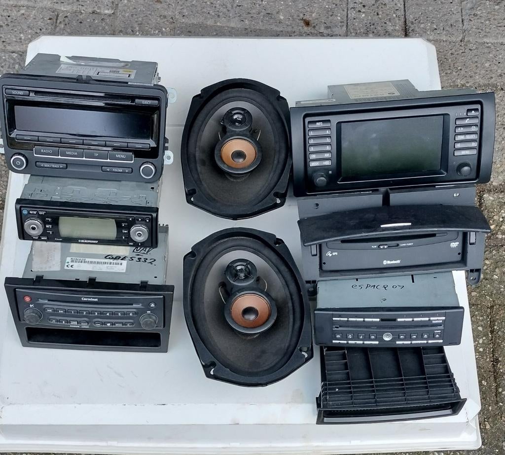autoradio's navigatie en speakerset BMW VW Renault, Ophalen, Gebruikt