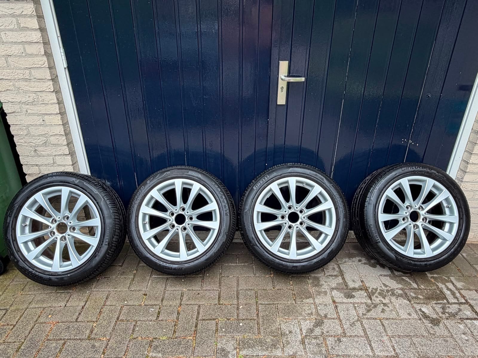Originele BMW velgen 17"  incl. Pirelli Cinturato P7, Ophalen, Gebruikt, Banden en Velgen, 17 inch