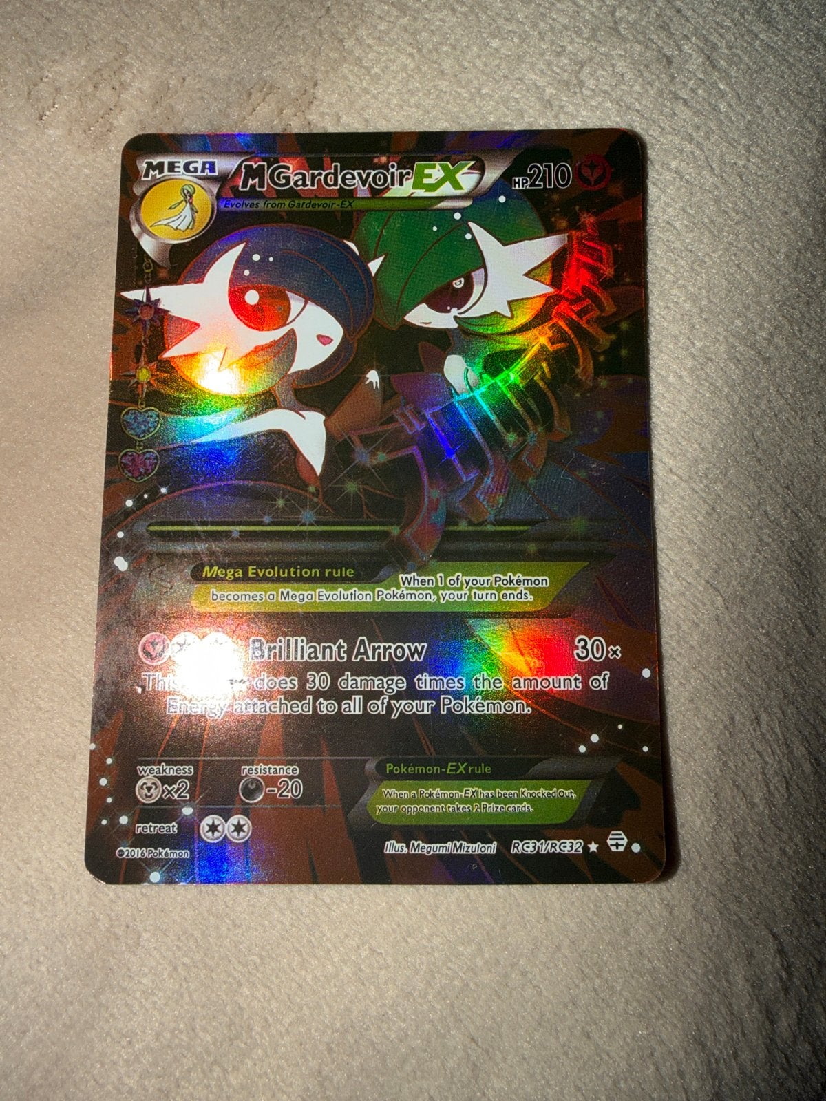 Pokémon M Gardevoir EX RC32/RC32 Holo Foil Kaart, Ophalen of Verzenden, Zo goed als nieuw, Losse kaart, Foil