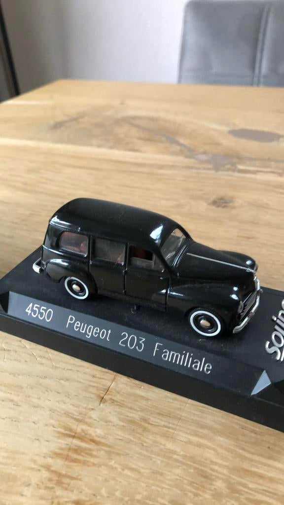 Peugeot 203 Familiale modelauto - Zwart, Ophalen of Verzenden, Zo goed als nieuw, Auto, Overige merken