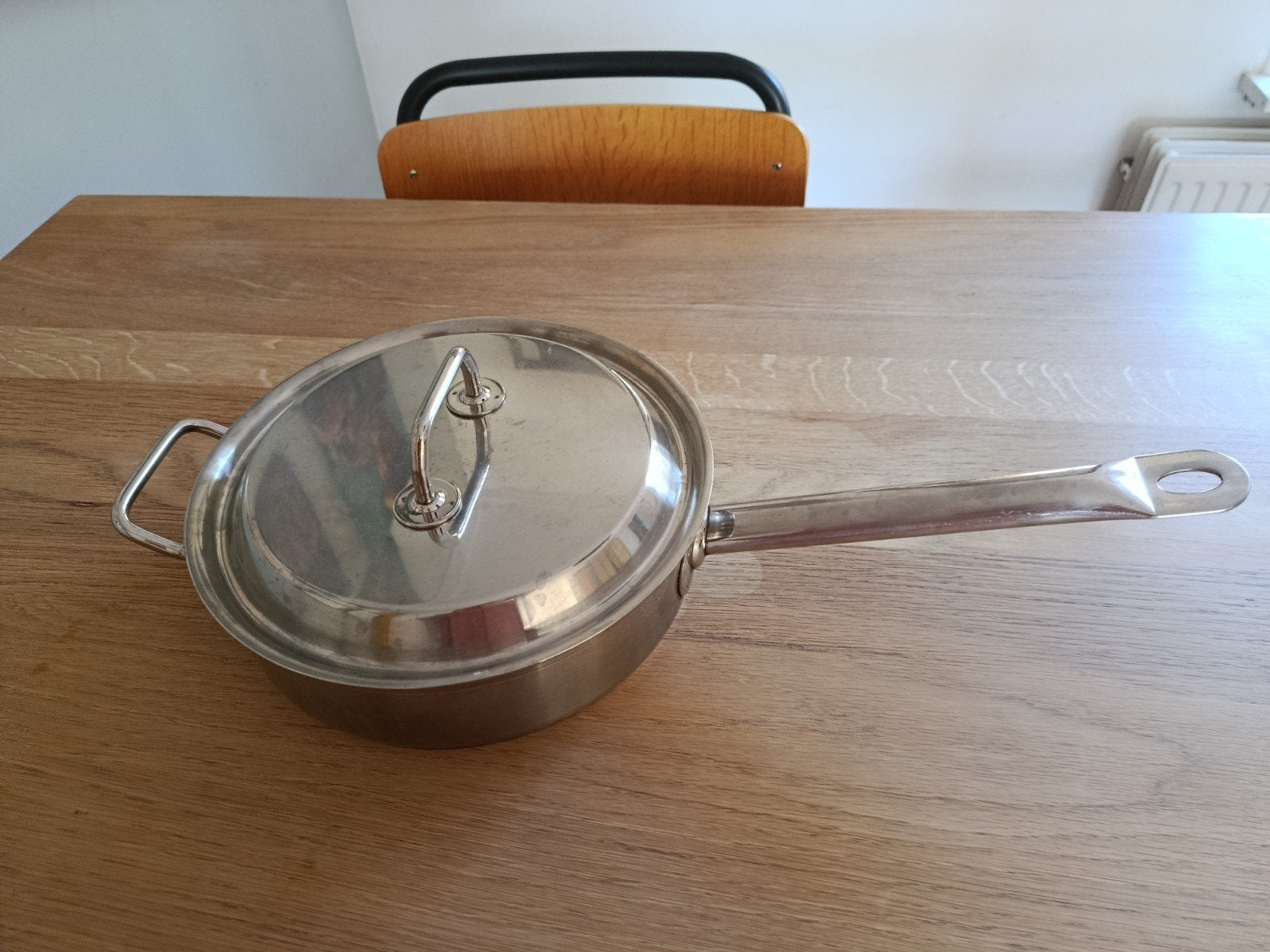 SIGG RVS hapjespan Koekenpan met met deksel zgan, Koekenpan, Met deksel, Ophalen of Verzenden, Zo goed als nieuw
