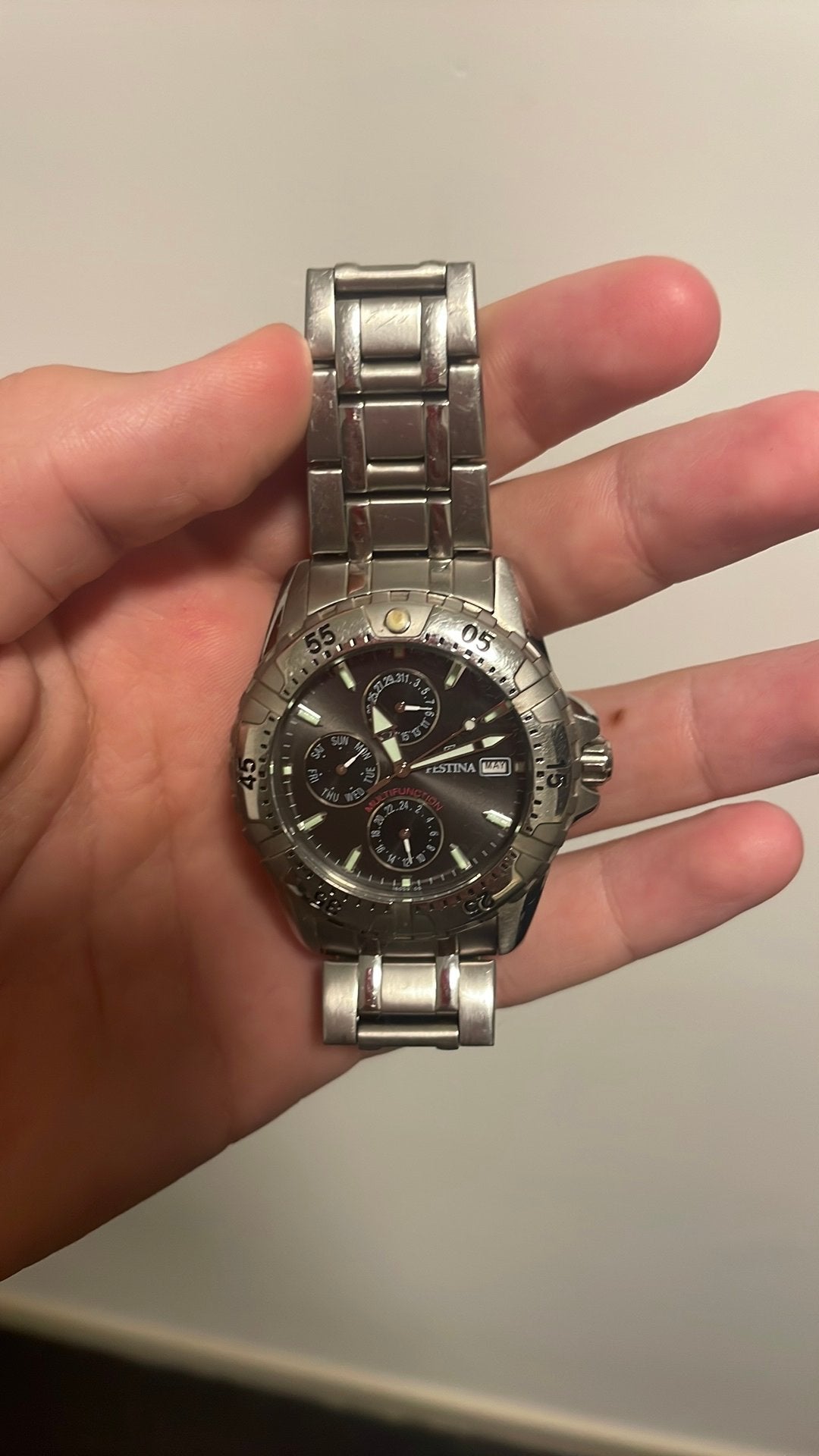 Horloge, Polshorloge, Overige materialen, Zo goed als nieuw, Zilver