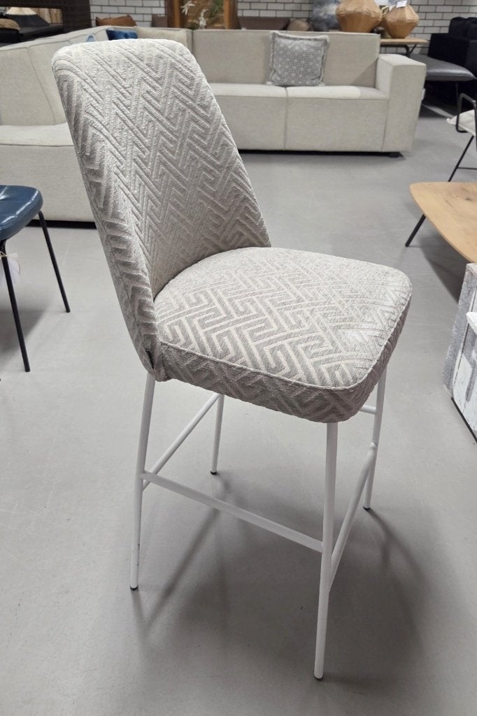 5 luxe barkrukken barstoel metaal stof rugleuning grijs, Ophalen, 5 krukken of meer, Met voetsteun, 60 tot 90 cm