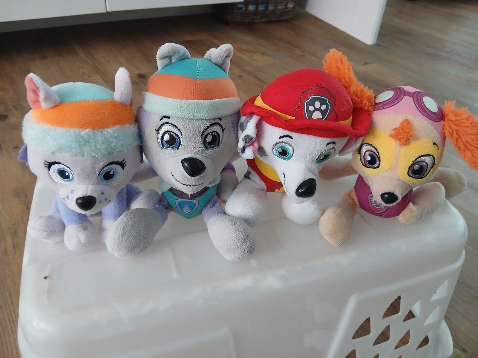 Paw Patrol knuffels - Marshall, Everest, Rocky, Skye, Zo goed als nieuw, Klein (minder dan 20 cm), Wit, Paw Patrol
