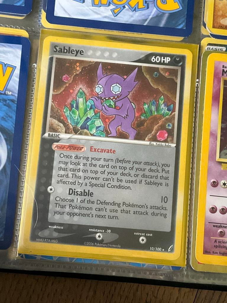 Pokémon kaart Sableye 10/100, Ophalen of Verzenden, Gebruikt, Losse kaart