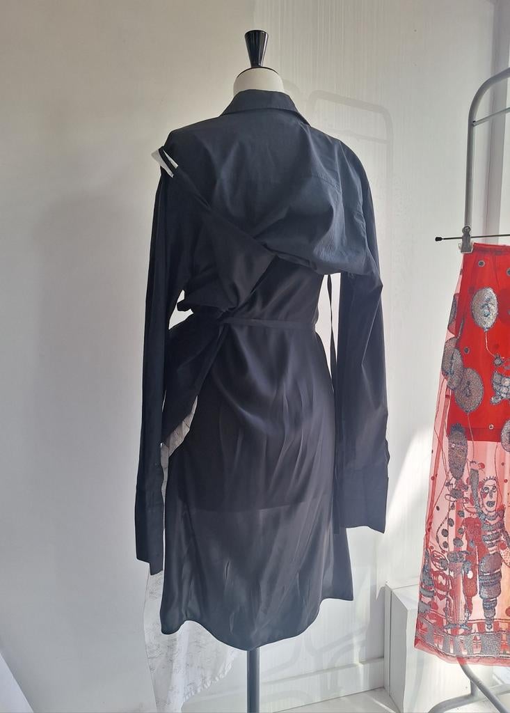 Just Cavalli zwarte blouse 52 XL manchetknopen nodig, Zwart, Maat 46/48 (XL) of groter, Ophalen of Verzenden, Zo goed als nieuw
