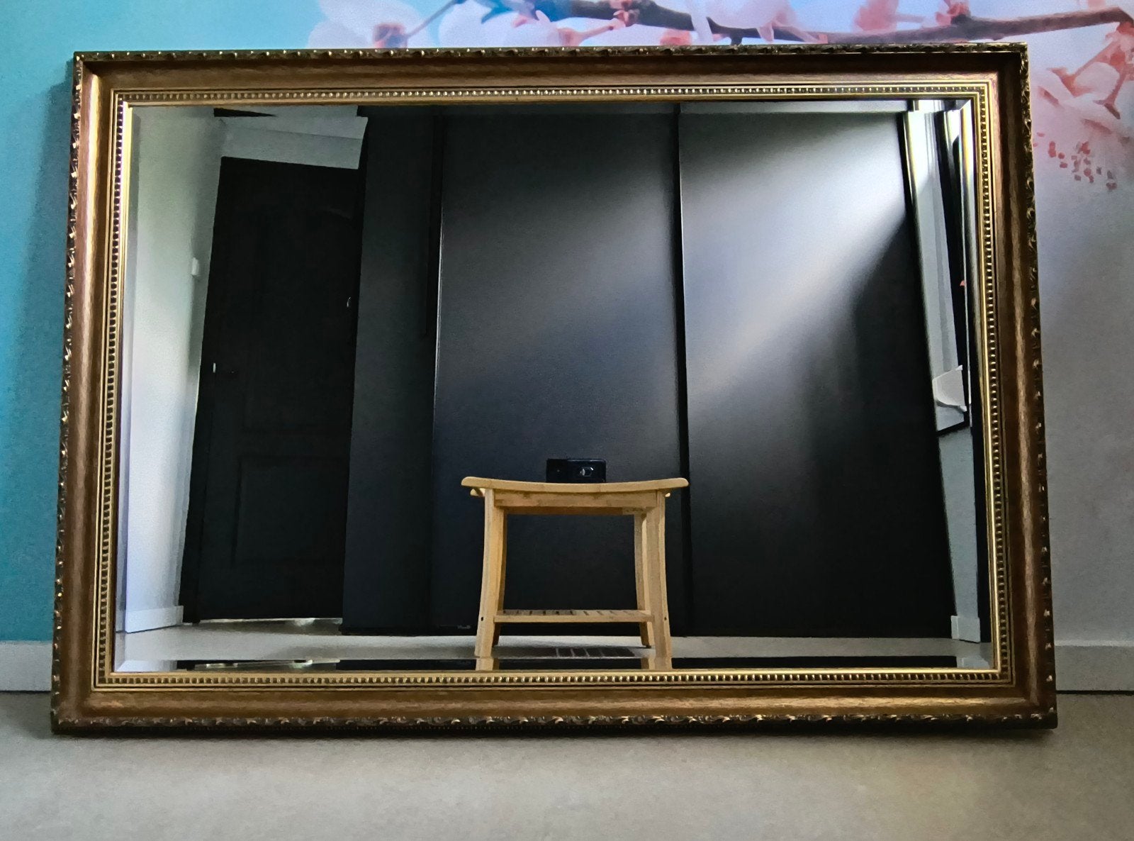 Spiegel in lijst, Huis en Inrichting, Woonaccessoires | Spiegels, Ophalen, 125 cm of meer, Zo goed als nieuw, Minder dan 100 cm