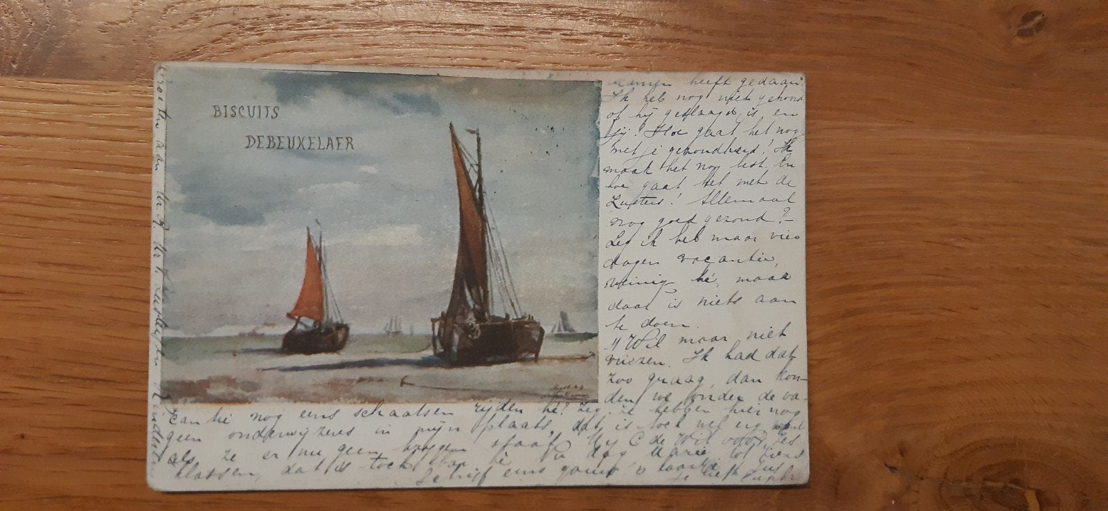 reclame kaart Biscuit de Beukelaer 1908, Ophalen of Verzenden, Voor 1920, Gelopen, Overige thema's