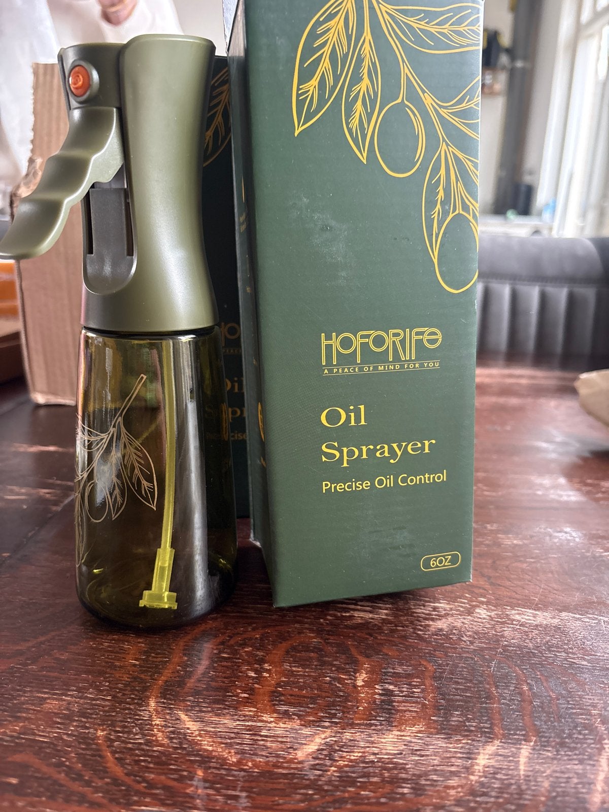 4x Hoforife Olijfolie Sprayfles - Nauwkeurige Olie Controle, Huis en Inrichting, Kunststof, Ophalen of Verzenden, Zo goed als nieuw