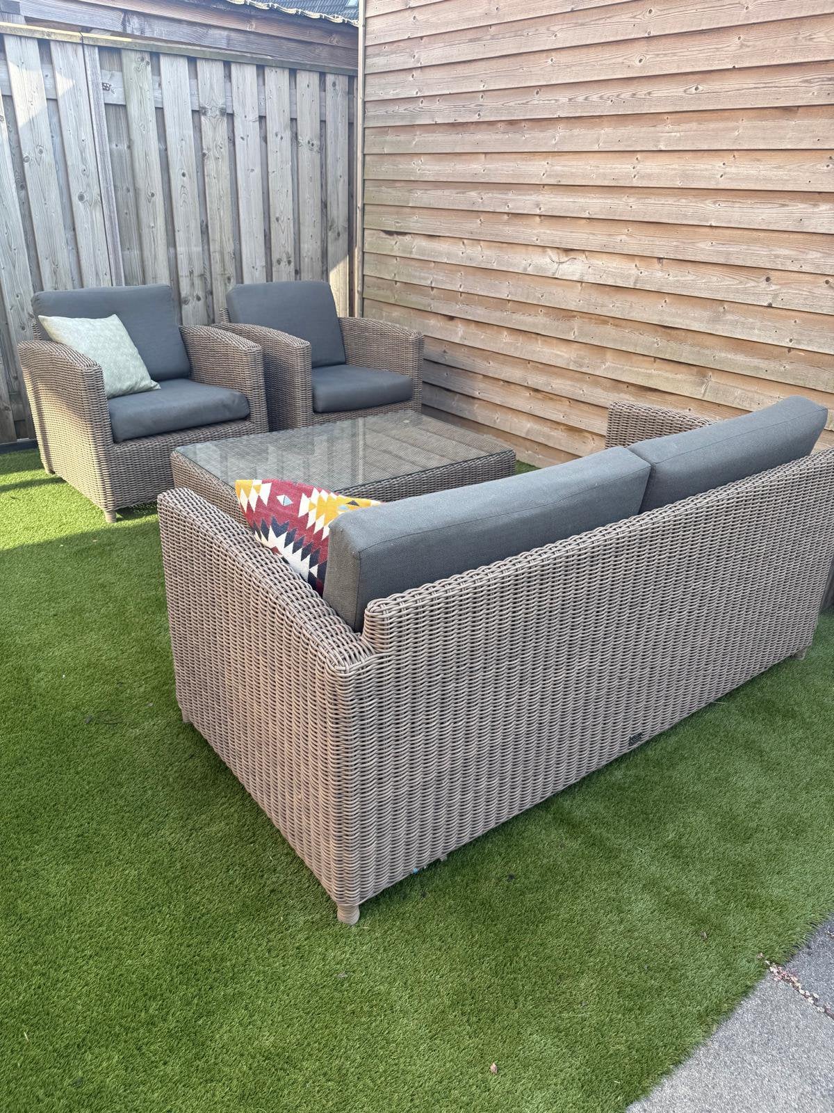 Lounge set 4 seasons outdoor - 4 delig - zo goed als nieuw, Tuin en Terras, Tuinmeubel-accessoires, Ophalen, Zo goed als nieuw