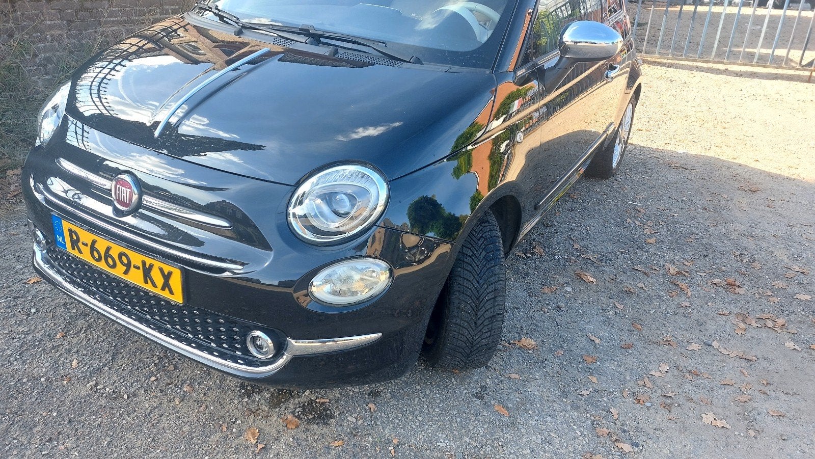 Fiat 500C 1.2 69pk 2015 Zwart, Voorwielaandrijving, 4 cilinders, Cabriolet, Zwart