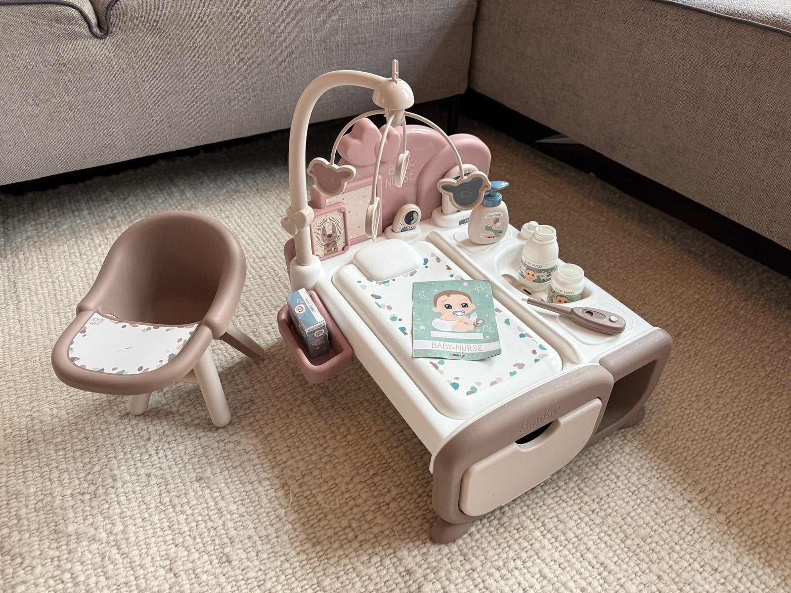 Smoby Baby Nurse speelset met accessoires en stoel, Ophalen, Gebruikt, Jongen of Meisje