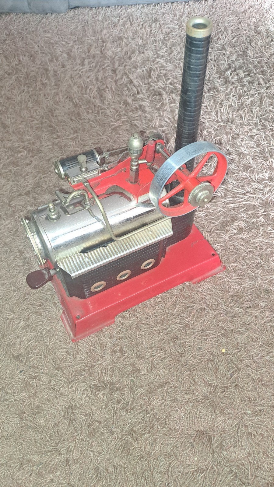 Antieke Wilesco D10 Stoommachine met Dynamo en Lamp, Ophalen of Verzenden, Gebruikt, 1:32 tot 1:50