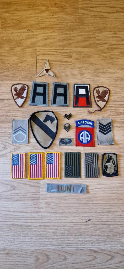 Lot Amerikaanse emblemen, Ophalen of Verzenden, Landmacht, Amerika, Embleem of Badge