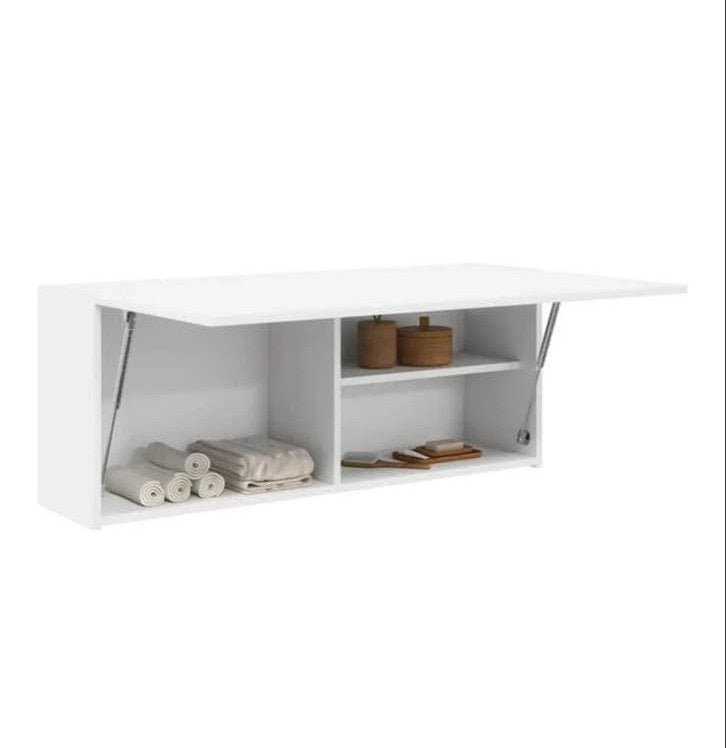 VidaXL Badkamerkast / Keukenkast wit 100x25x40 cm, Ophalen, Overige typen, Nieuw, Wit