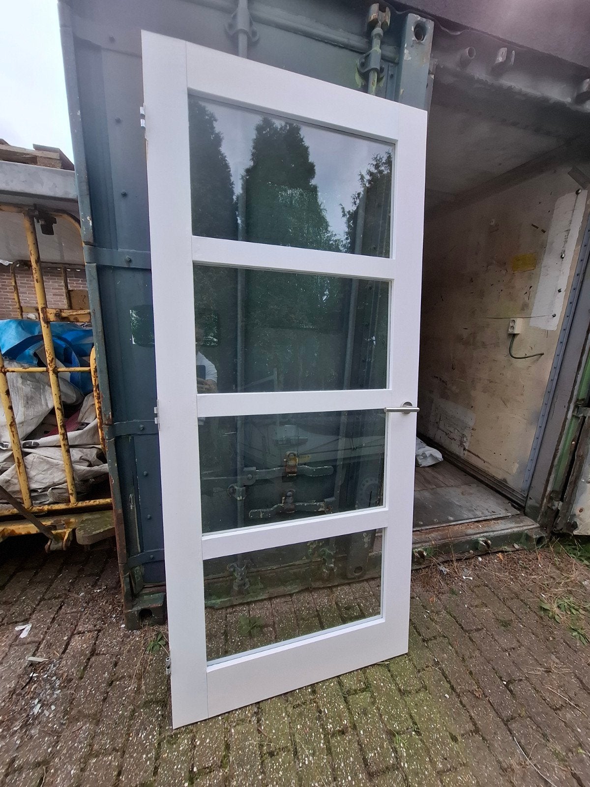 mooie glasdeur, Doe-het-zelf en Verbouw, Ophalen, Gebruikt, 80 tot 120 cm, 160 cm of meer