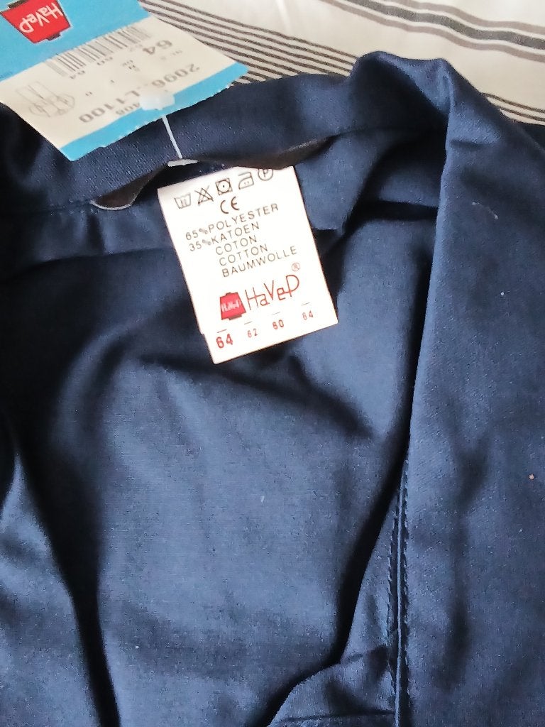 Nieuwe Havep overall maat 64, donkerblauw, Ophalen, Havep, Heren, Overall