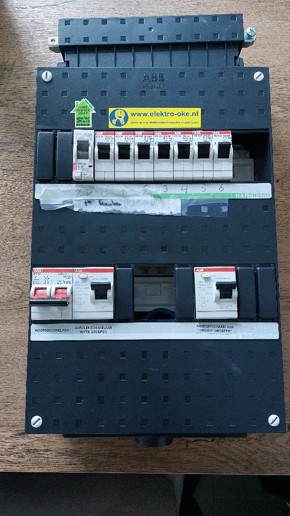 ABB 1-fase groepenkast – 6 groepen + zonnepanelengroep, Ophalen of Verzenden, Gebruikt, ABB, Groepenkast